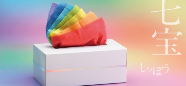 特別なおもてなしに！ 富士市・大昭和ファーストの 虹色に輝く「七宝ティシュー」