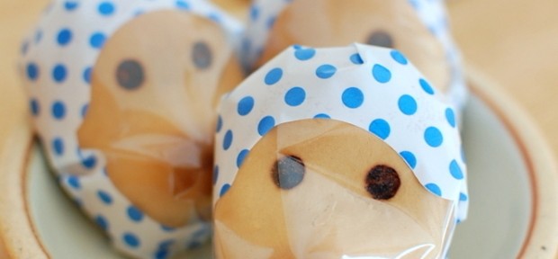 山陰銘菓。ほっかむりをかぶった ひょっとこの 「どじょう掬いまんじゅう」