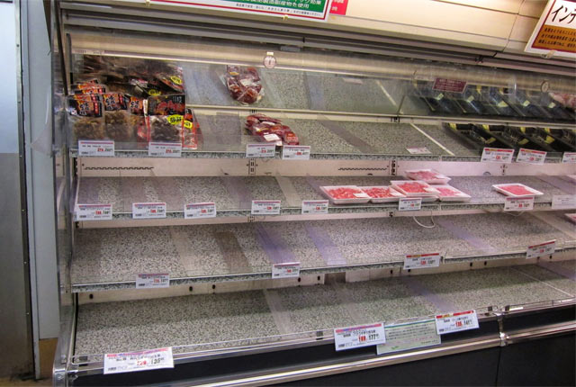 震災翌日の都内大手スーパー