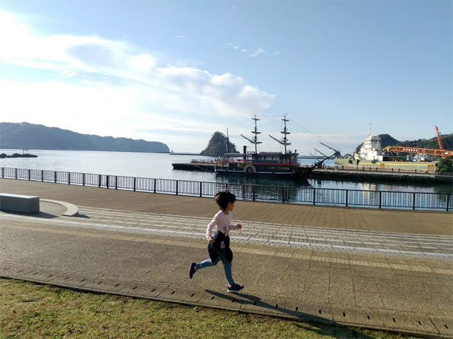 マラソン大会の練習中