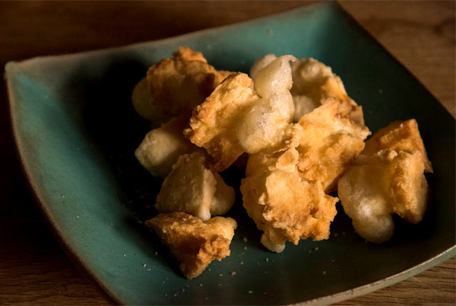 カビた鏡餅をかき餅に