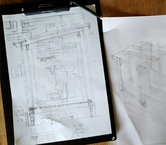 ヤギ小屋のイメージ図