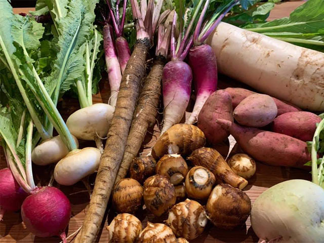 松川さんご夫妻がつくられた作物たち