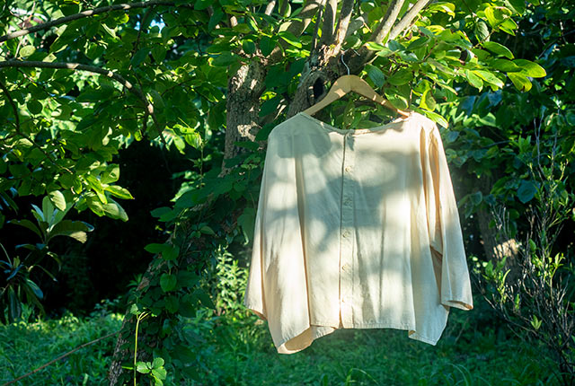 染め上がったシャツ