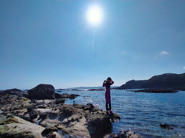 下田の海でシュノーケリング