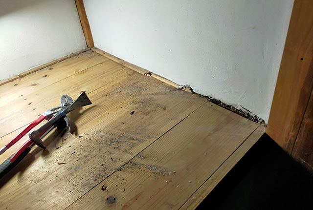 中段撤去中の様子