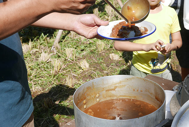 カレーをよそう