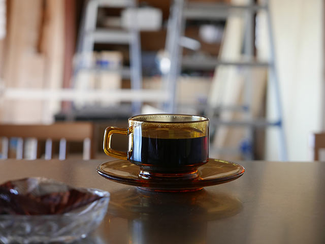 井戸水で淹れたコーヒー