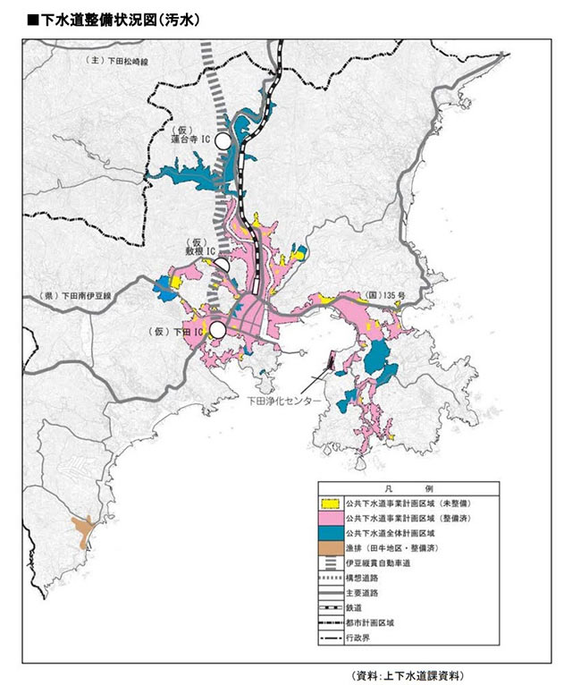 下水道整備状況図（汚水）