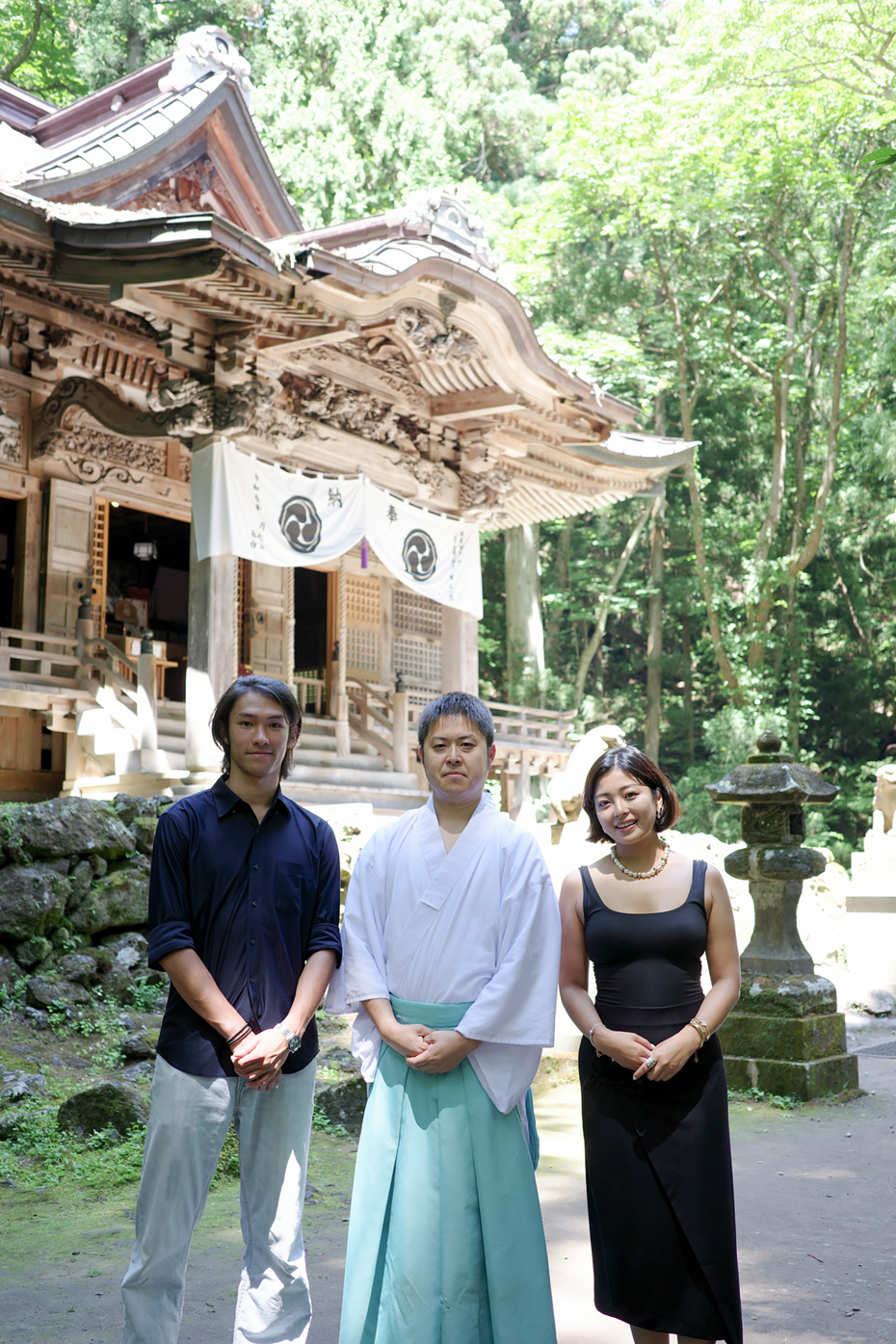 十和田神社 禰宜（ねぎ）高橋さんと。