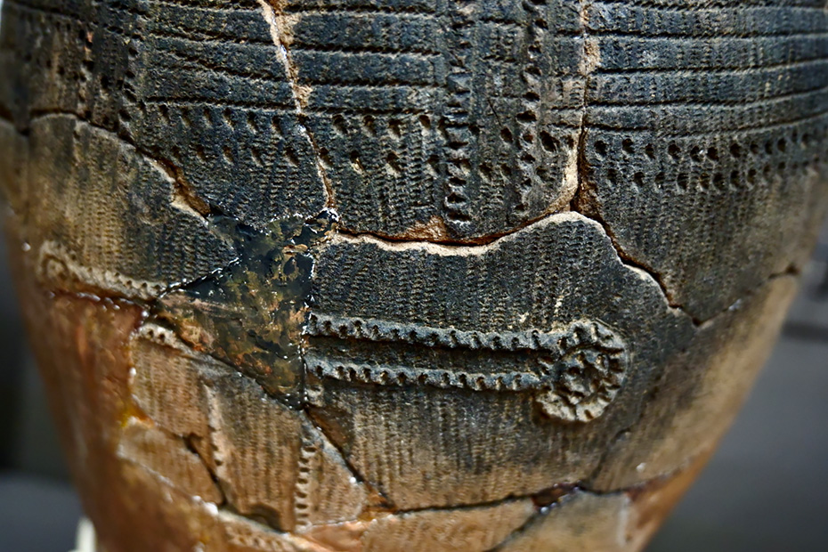 続縄文時代の土器。羅臼町郷土資料館