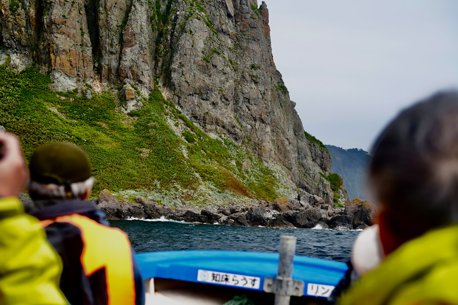 迫力満点の断崖の真横を運行してくれるのは小型の漁船ならでは。