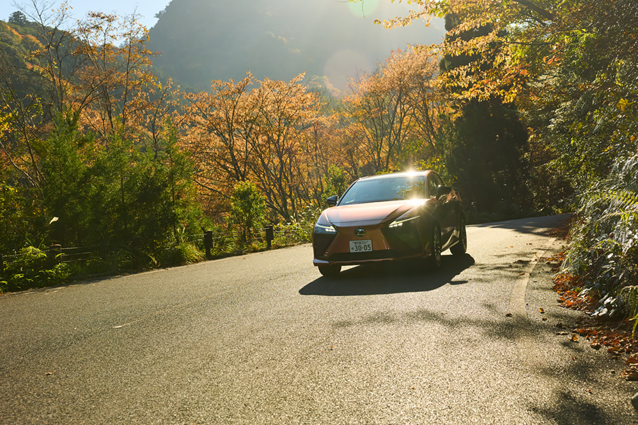 屋久島の美しい陽光の中、クリーンなドライブをLEXUSで楽しむ。