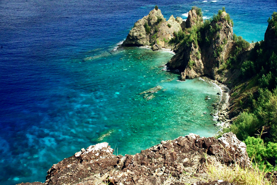 父島・長崎展望台。父島にはたくさん展望台があり、どれも絶景が望める。