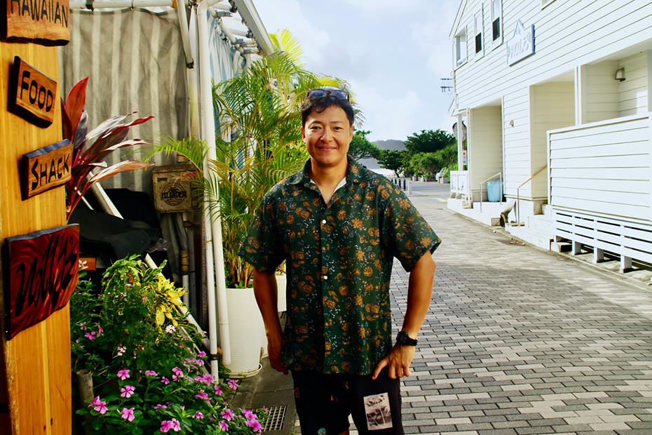 Hawaiian Food Shack “Nolly`s”のオーナー宮川竜典さん。