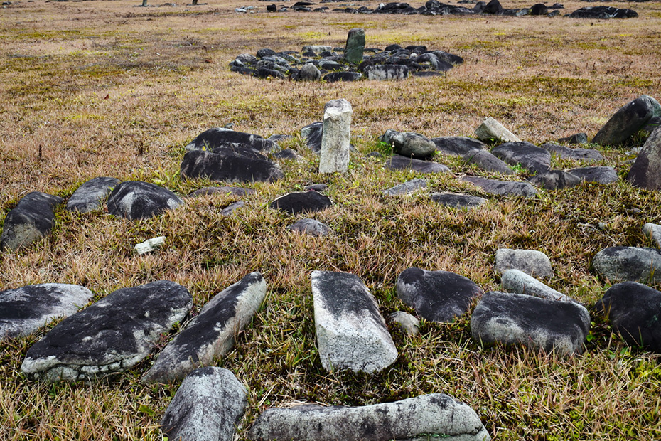 秋田県・大湯環状列石遺跡。
