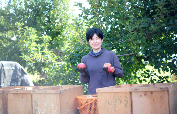 2ヘクタールの畑でりんごを栽培(写真提供:永井温子)