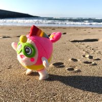 当初はぬいぐるみ状態で活動していたプク丸ちゃん。深海から石川県の内灘海岸に上陸してきた。