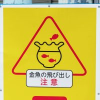 〈柳町商店街〉のユニークな交通看板