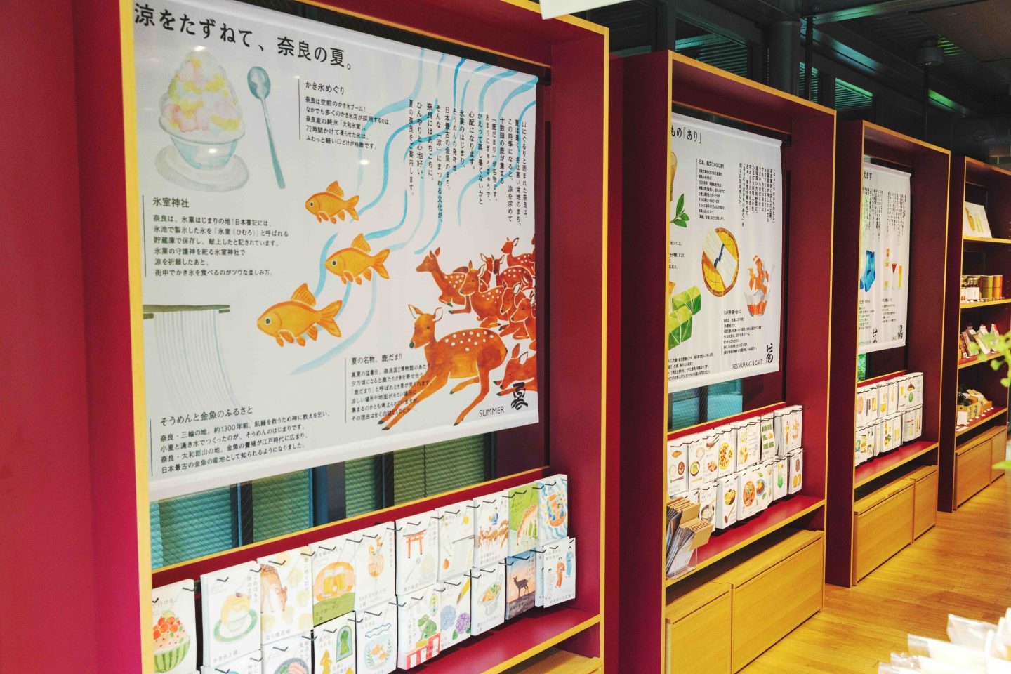 中川政七商店〈鹿猿狐ビルヂング〉の〈奈良風土案内所〉の風土案内板