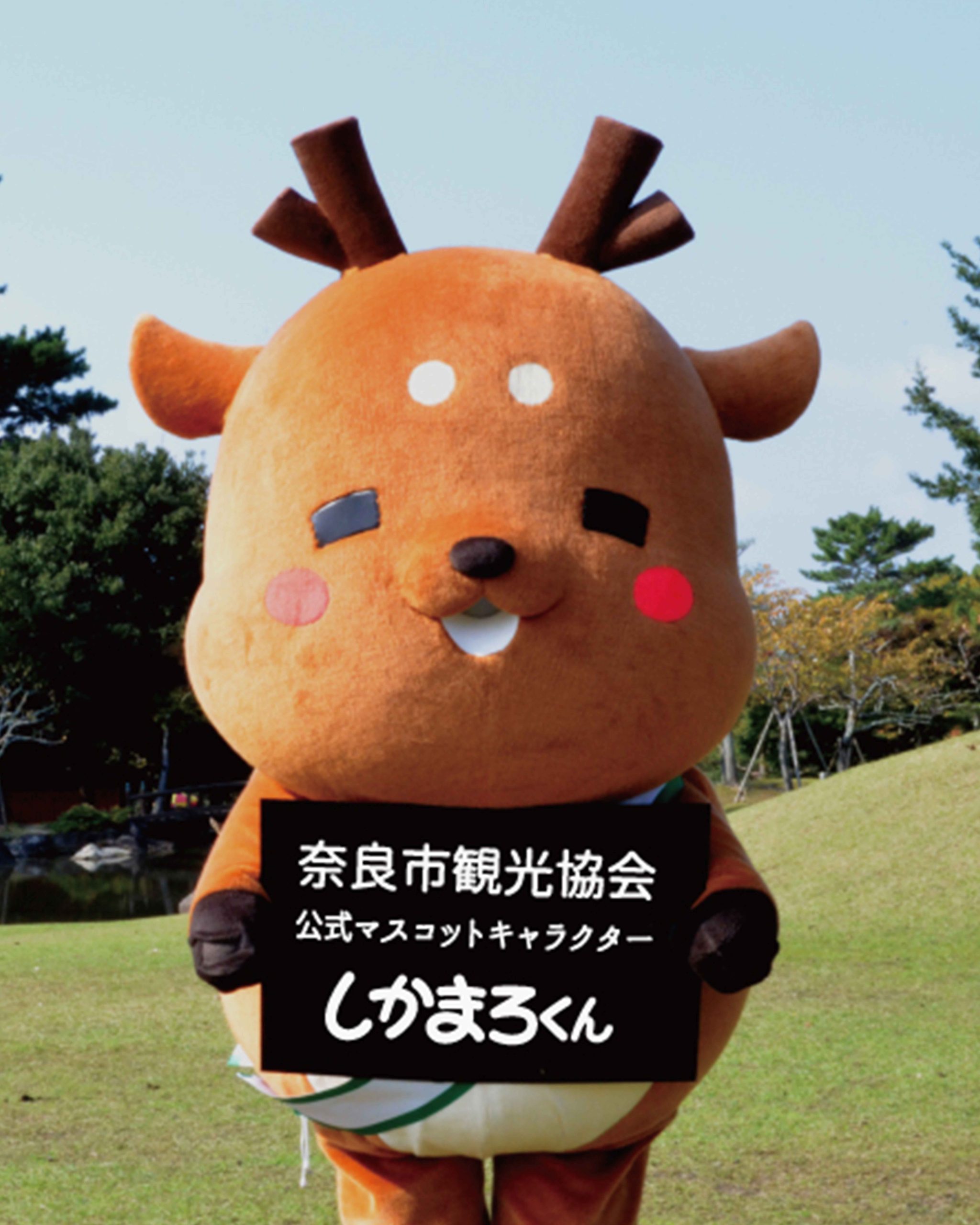 優しい笑顔とマロ眉で人々を魅了。古都の魅力を届ける奈良市のご当地キャラ「しかまろくん」の素顔